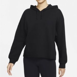 Nike Yoga Luxe Therma-Fit Oversized Cover Up Hoodie Sweatshirt Raw Hem Athletic